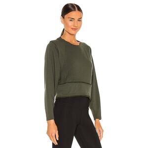 Free People Movement Women's Green Where The Wind Blows Sweatshirt Size XS